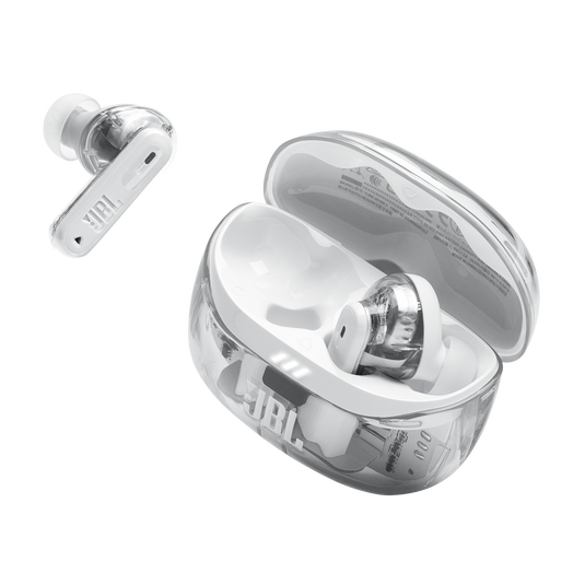 JBL Tune Beam 2 Ghost Edition - Ghost White - True Wireless Noise Cancelling Earbuds - Detailshot 2 image number null